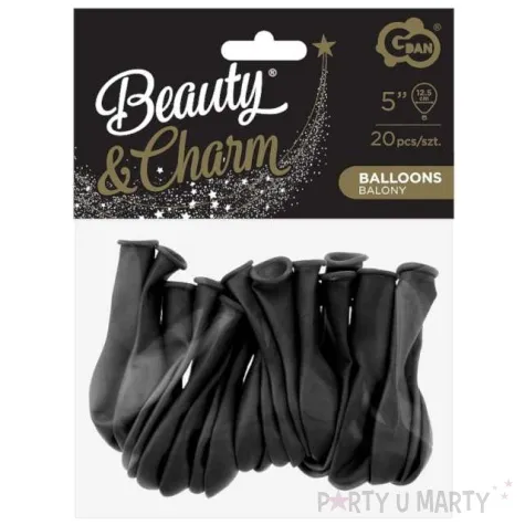 balony beauty and charm metalik czarny godan 5 20 szt