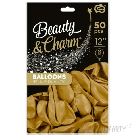 balony beauty and charm metalik zloty ciemny godan 12 50 szt