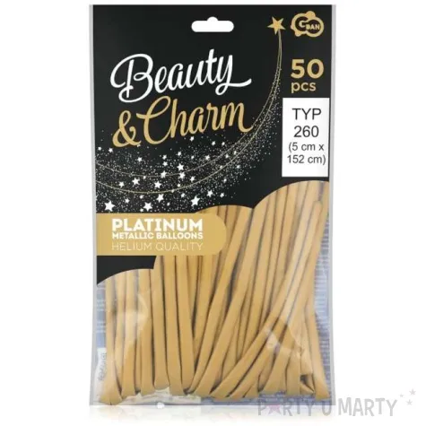 balony beauty and charm modeliny 260 zloty platynowy godan 50 szt