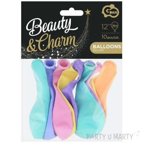 balony beauty and charm pastel mix godan 12 10 szt