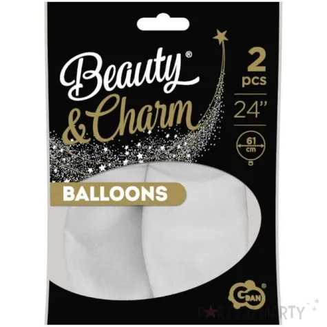 balony beauty and charm pastelowe bialy godan 24 2 szt