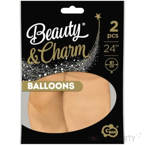 balony beauty and charm pastelowe cielisty godan 24 2 szt