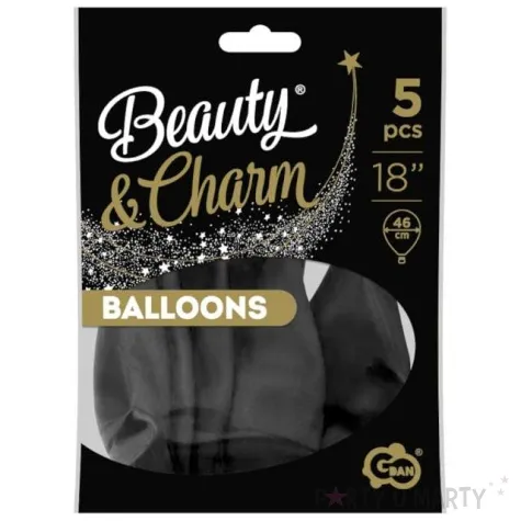 balony beauty and charm pastelowe czarny godan 18 5 szt