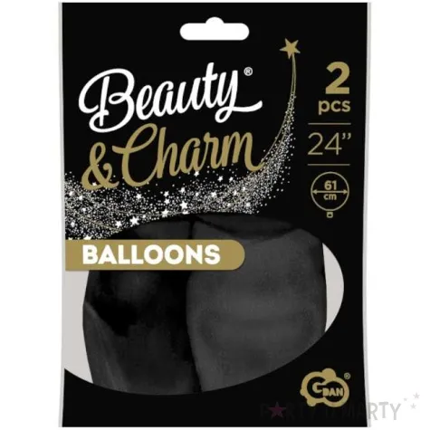 balony beauty and charm pastelowe czarny godan 24 2 szt