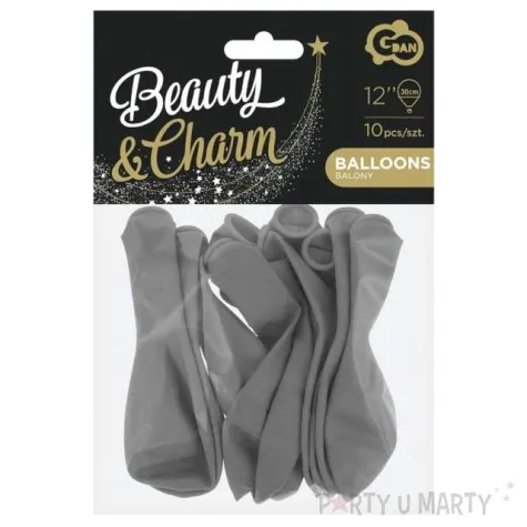 balony beauty and charm pastelowe grafitowy godan 12 10 szt