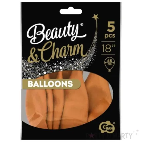 balony beauty and charm pastelowe karmelowy godan 18 5 szt