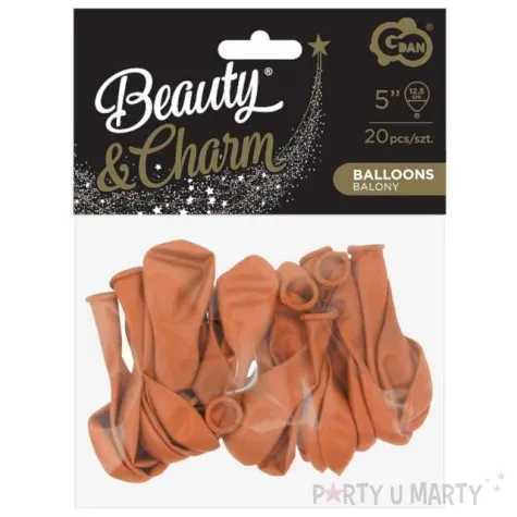 balony beauty and charm pastelowe karmelowy godan 5 20 szt