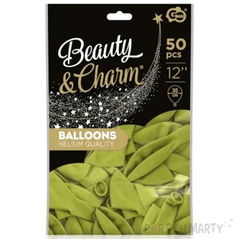 balony beauty and charm pastelowe oliwkowy godan 12 50 szt