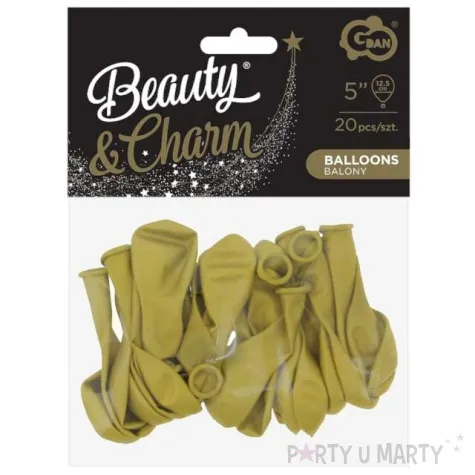 balony beauty and charm pastelowe oliwkowy godan 5 20 szt