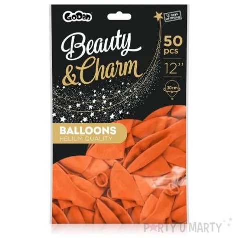 balony beauty and charm pastelowe pomaranczowe godan 12 50 szt