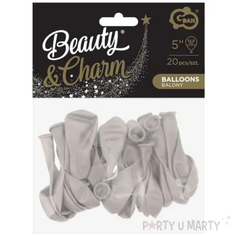 balony beauty and charm pastelowe szary jasny godan 5 20 szt
