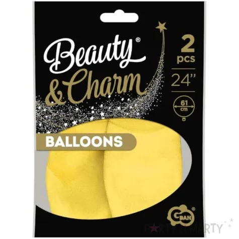balony beauty and charm pastelowe zolty godan 24 2 szt