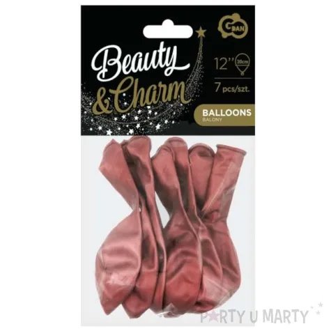 balony beauty and charm platynowe czerwone godan 12 7 szt