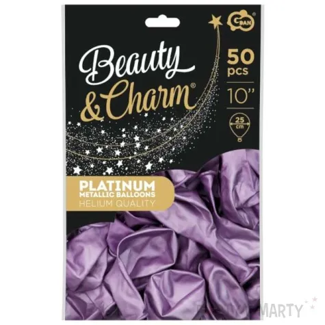 balony beauty and charm platynowe fioletowe jasne godan 10 50 szt
