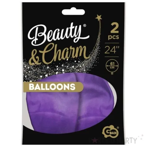 balony beauty and charm platynowe fioletowy godan 24 2 szt