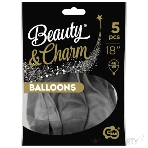 balony beauty and charm platynowe grafitowe godan 18 5 szt