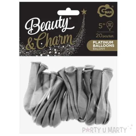 balony beauty and charm platynowe grafitowe godan 5 20 szt