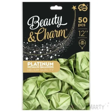 balony beauty and charm platynowe oliwkowe godan 12 50 szt