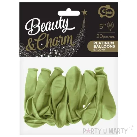 balony beauty and charm platynowe oliwkowe godan 5 20 szt