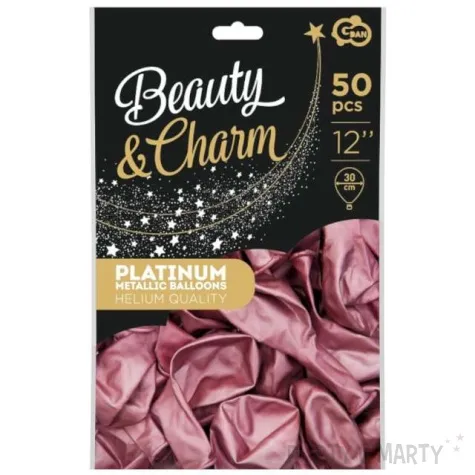 balony beauty and charm platynowe rozowe jasne godan 12 50 szt