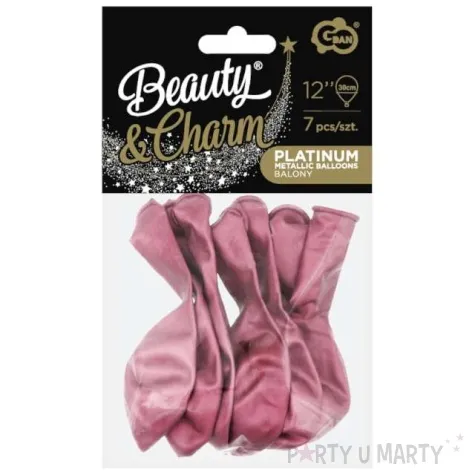 balony beauty and charm platynowe rozowe jasne godan 12 7 szt