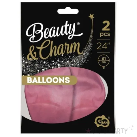 balony beauty and charm platynowe rozowy godan 24 2 szt