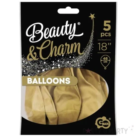 balony beauty and charm platynowe zlote jasne godan 18 5 szt