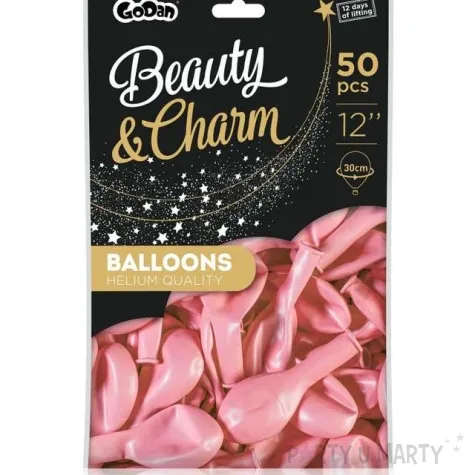 balony beauty and charm rozowy metalik godan 12 50 szt