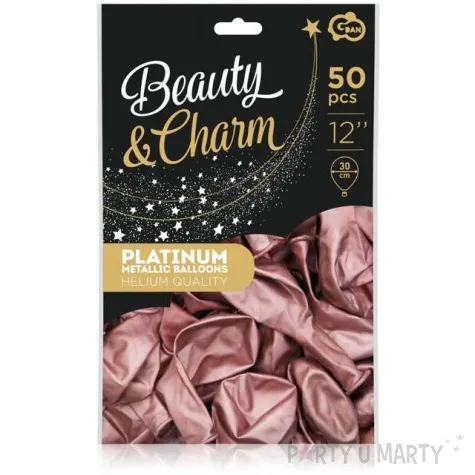 balony beauty and charm rozowy platynowy godan 12 50 szt