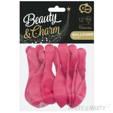 balony beauty and charm rubinowe transparentne godan 12 10 szt