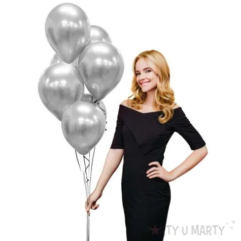 balony beauty and charm srebrny platynowy godan 12 50 szt
