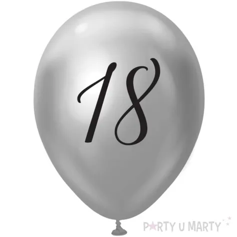 balony beauty charm liczba 18 srebrny godan 12 5 szt
