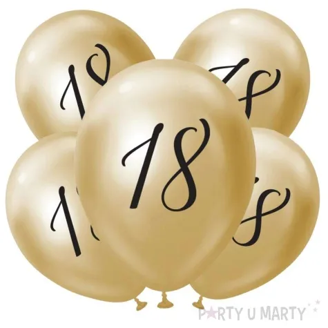 balony beauty charm liczba 18 zloty godan 12 5 szt