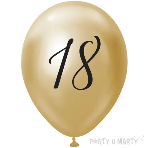 balony beauty charm liczba 18 zloty godan 12 5 szt