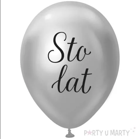 balony beauty charm sto lat srebrny godan 12 5 szt