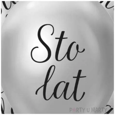 balony beauty charm sto lat srebrny godan 12 5 szt