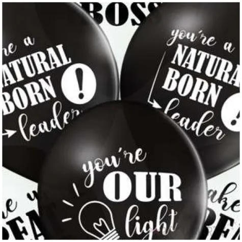 balony best boss ever bialo czarne belbal 12 6 szt