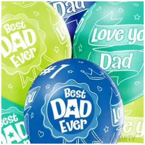 balony best dad ever dla taty mix belbal 12 6 szt