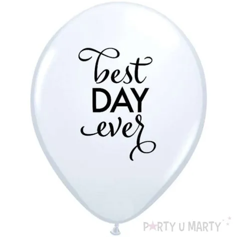 balony best day ever biale qualatex 11 25 szt