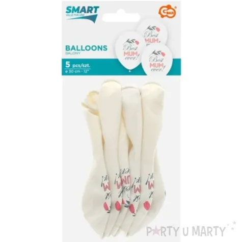 balony best mum evet dzien matki bialy pastel godan 12 5 szt