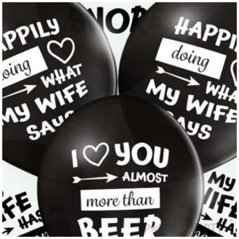 balony best wife ever bialo czarne belbal 12 6 szt