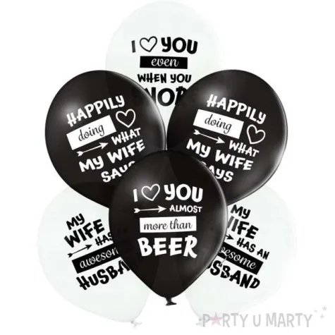 balony best wife ever bialo czarne belbal 12 6 szt