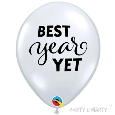 balony best year yet transparentne qualatex 11 25 szt