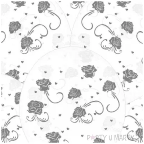 balony biale w rozyczki partypal 12 6 szt