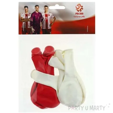 balony bialo czerwoni mix godan 10 10 szt