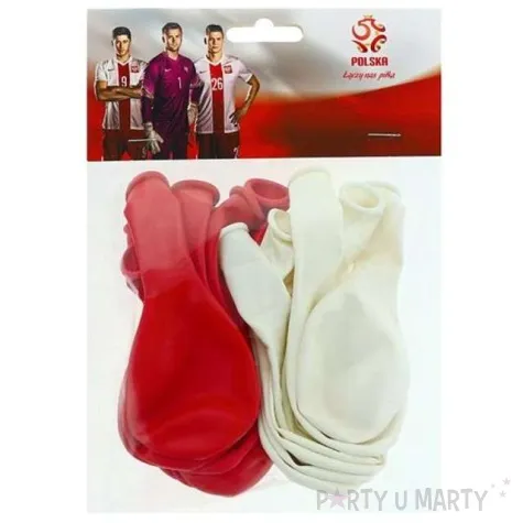 balony bialo czerwoni mix godan 10 20 szt