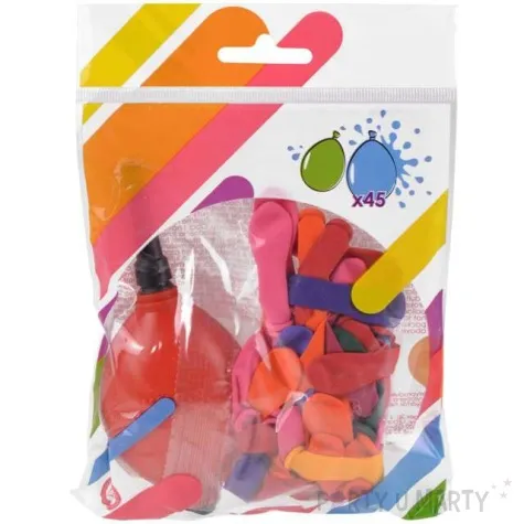 balony bomby wodne z pompka czerwona arpex 45 szt