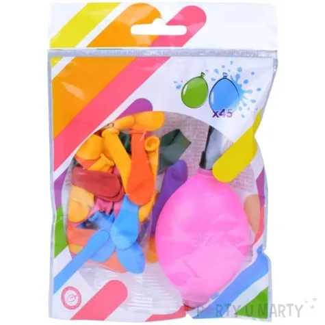 balony bomby wodne z pompka rozowa arpex 45 szt