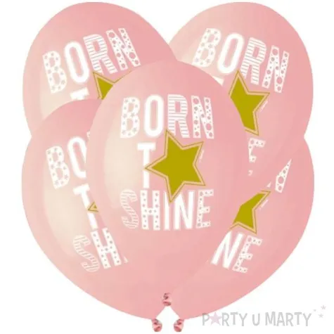 balony born to shine zlota gwiazda rozowy gemar 13 5 szt