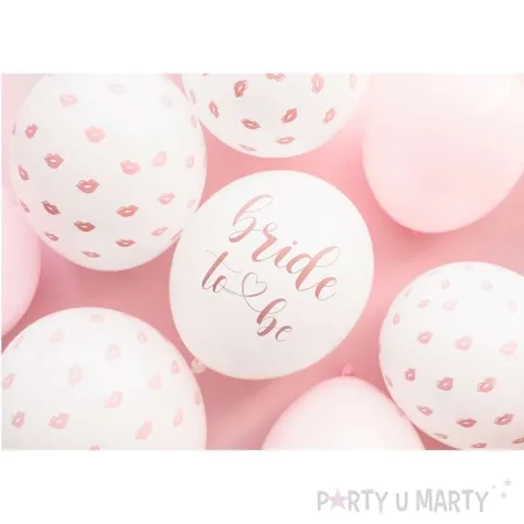 balony bride to be rose gold 12 6 szt